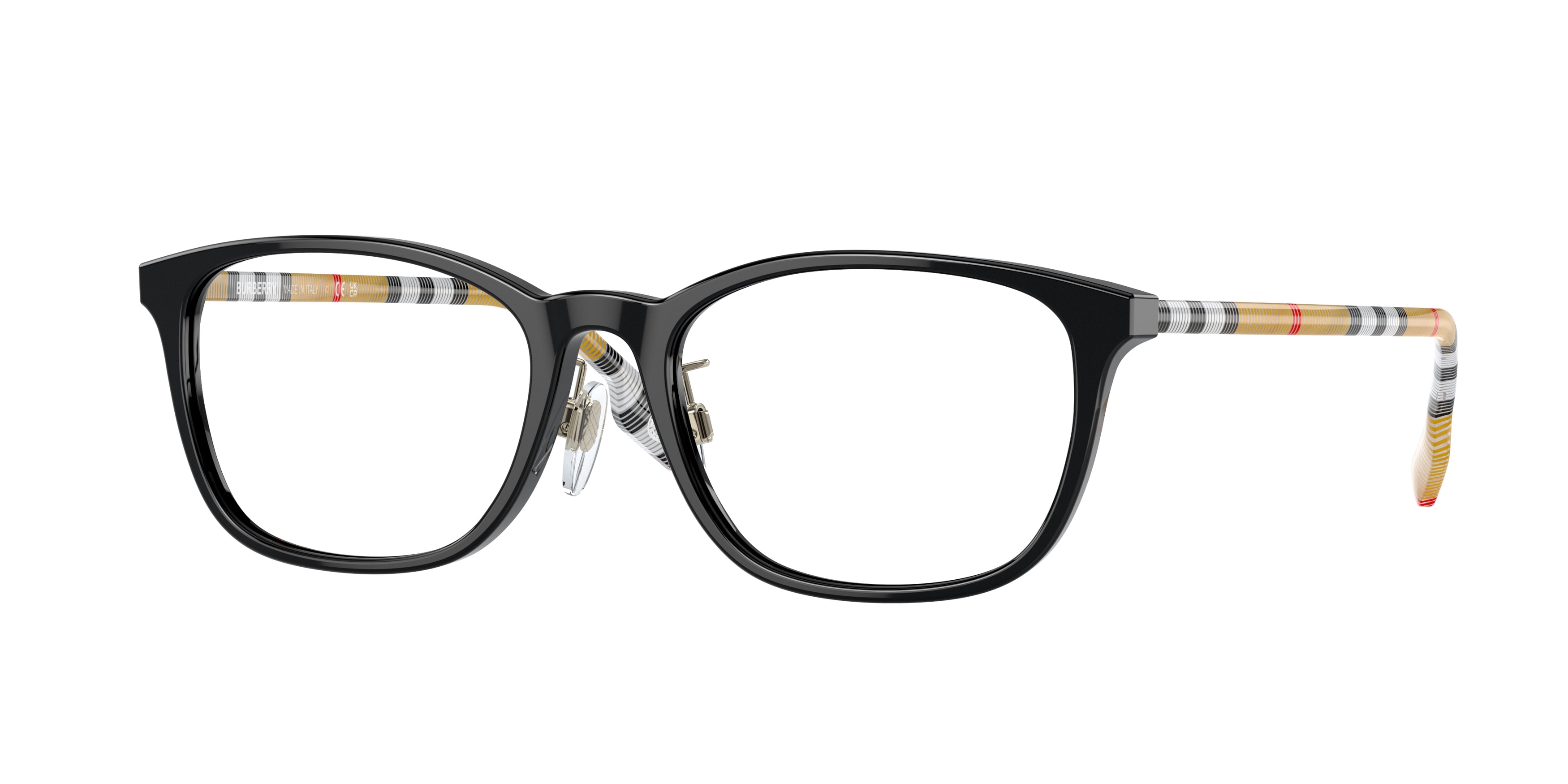 Burberry Damen BE2371D 3853 Optische Fassungen Acetat Schwarz Transparent Quadratisch Normal-image